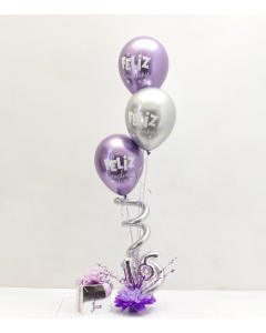 Bouquet de 3 Globos Brillantes de Cumpleaños con Número
