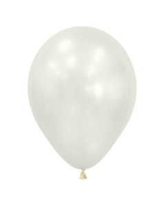 Globo de Látex Blanco Nácar Silk Biodegradable, Tamaño R-12 Sempertex
