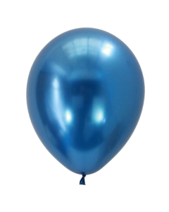 Globo cromado azul o chrome blue de 11 pulgadas redondo en látex