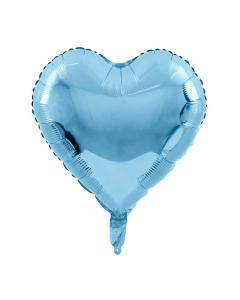 Globo Corazón Azul Celeste Metalizado 18”