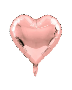 Globo Corazón Dorado Rosa Metalizado 18”
