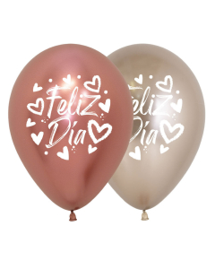 Globo Impreso Reflex Feliz Día Corazones R-12