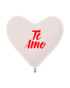 Globo Impreso Te Amo Transparente Cristal C-12