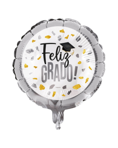 Globo  Microfoil Feliz Grado Redondo 18 in