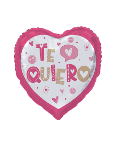 Globo Microfoil Te quiero, Caritas Corazón 18 in