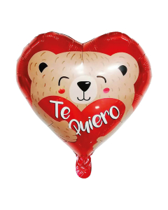 Globo Microfoil Te quiero, Oso Corazón 16 in