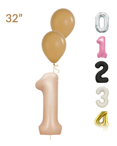 Globo Numérico de Microfoil Inflado con Helio Certificado 32” x unidad