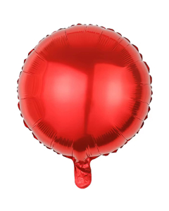 Globo Redondo Rojo Metalizado 18”