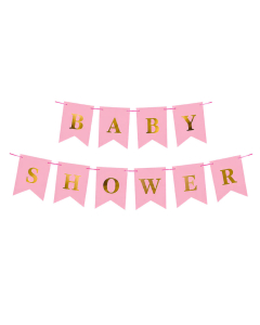 Guirnalda Holográfica Baby Shower Rosada