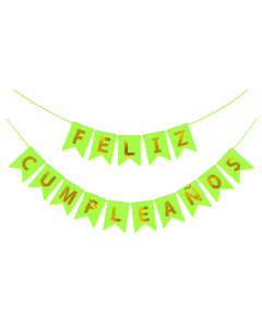 Guirnalda Feliz Cumpleaños Colores Neón
