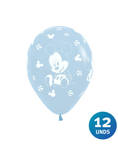 Paquete de Globos Inf Mickey Baby R-12 x 12 unds
