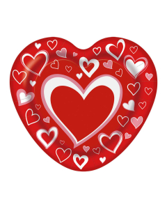 Plato de Cartón Mediano Forma Corazón