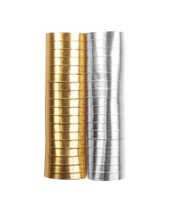 Serpentina Met Plata Dorado 4 m x 2 Rollos
