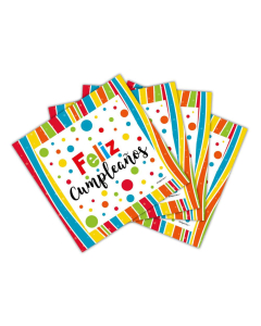 Servilleta de Papel Pequeña FC Polka Multicolor 