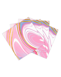 Servilleta de Papel Pequeña con Diseño Marmoleado Rosa