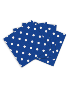 Servilleta de Papel Pequeña Polka Azul Rey