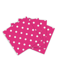 Servilleta de Papel Pequeña Polka Fucsia