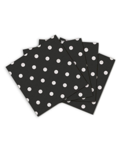 Servilleta de Papel Pequeña Polka Negra