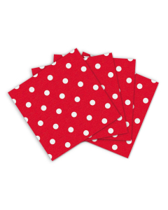 Servilleta de Papel Pequeña Polka Roja 