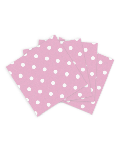 Servilleta de Papel Pequeña Polka Rosada
