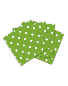 Servilleta de Papel Pequeña Polka Verde Lima