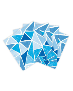 Servilleta de Papel Pequeña Triángulos Azules