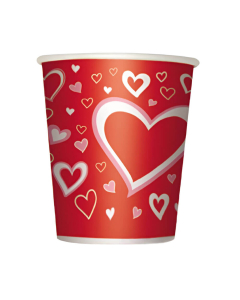 Vaso de Cartón Mediano Corazones