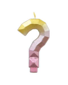 Vela Numérica Degradada Dorado Rosa # ?