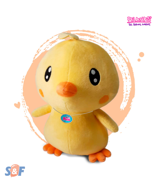 Peluche Pollito Mini Pets Mediano Al 35 cm