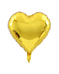 Globo Corazón Dorado Metalizado 18”