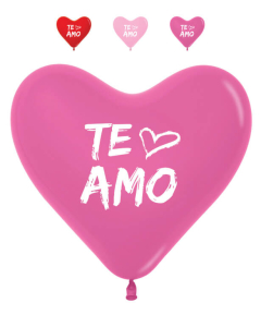Globo Te Amo Moderno Impreso Colores Fashion C-12 por Unidad