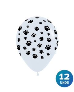 Paquete de Globos Inf Huellitas R-12 x 12 unds