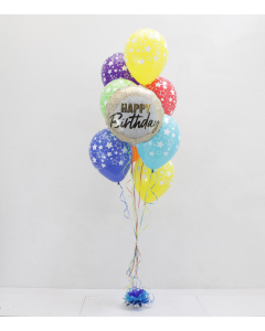 Bouquet de 10 Globos Coloridos de Cumpleaños