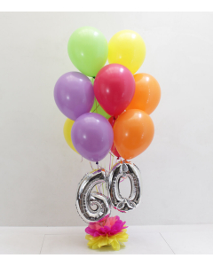 Bouquet de 10 Globos Fashion de Cumpleaños con Número
