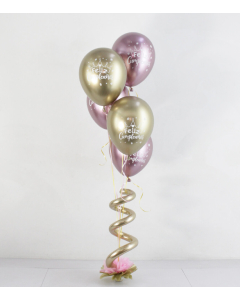 Bouquet de 5 Globos Dorado Rosa de Cumpleaños