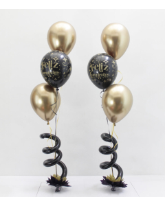 Bouquet Doble de 3 Globos Brillantes de Cumpleaños