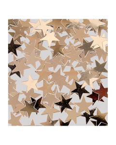 Confetti de mesa en forma estrellas plateadas metalizada 