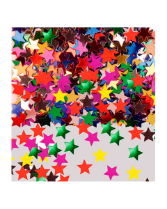 Confetti de mesa estrellas colores surtidos metalizado