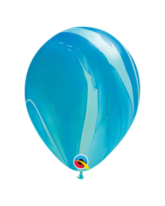 Globo Azul, SuperAgate o Marmolizado 11 pulgadas de Diámetro en Látex x Unidad