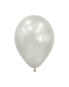 Globo de Látex Blanco Nácar Silk Biodegradable, Tamaño R-12 Sempertex