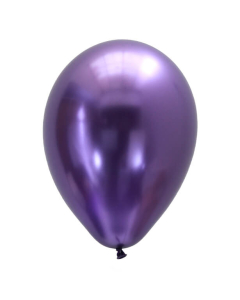 Globo cromado purpura o chrome purple de 11 pulgadas redondo en látex