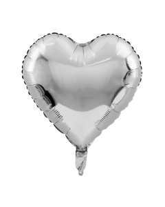 Globo Corazón Plateado Metalizado 18”
