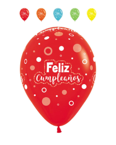 Globo infinity feliz cumpleaños puntos multi