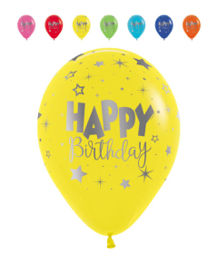 Globo Infinity Happy Birthday Fantasía, Mink, Tonos Fashion R-12