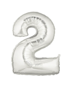 Globo número 2 de microfoil o metalizado