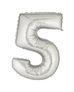 Globo número 5 de microfoil o metalizado