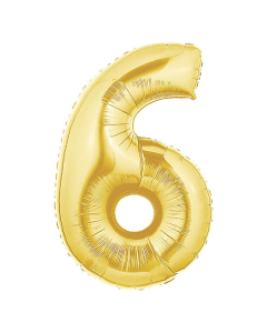 Globo número 6 de microfoil o metalizado