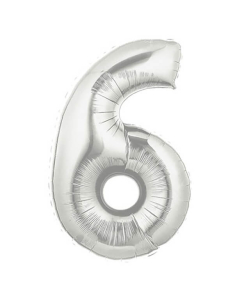 Globo número 6 de microfoil o metalizado