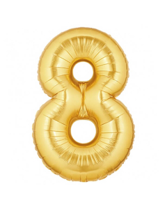 Globo número 8 de microfoil o metalizado