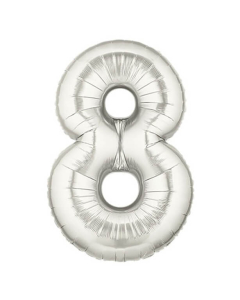 Globo número 8 de microfoil o metalizado